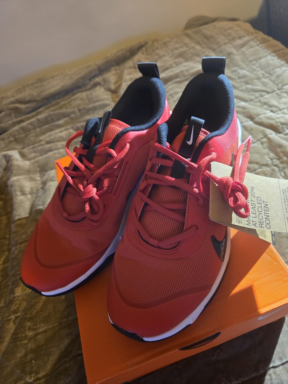 Nike Kids Red and Black Low-Top Sneakers